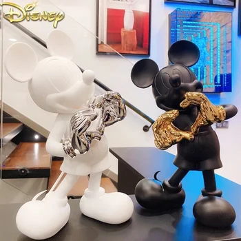 HEROCROSS Disney Мики Маус 30 см анимация модел смола аниме кукла черен Мики любов орнамент действие фигура играчки за деца