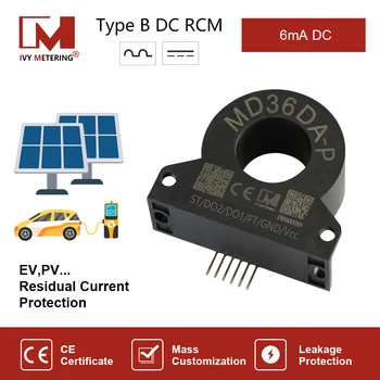 3-6mA DC аларма за изтичане CT тип B сензор RDC-DD остатъчен постоянен ток откриване устройство