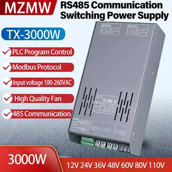 MZMW 3000W PFC Импулсно захранване 12V 15V 24V 36V 48V 60V 110V 150V 100-260VAC Споделяне на ток RS-485 Комуникационен контрол