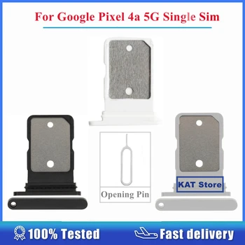 За Google Pixel 4A 5G 2020 Държач за SIM карта слот Единична SIM тава с изваждане на щифт Резервни части