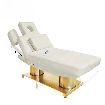Нов дизайн Удобно масажно легло Бяло злато Салон за красота Електрически козметични Спа за лице Масажно легло за мигли