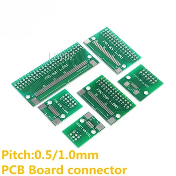 2PCS FPC FFC PCB конектор за платка 0.5mm 1mm стъпка двустранен адаптер гнездо плоча DIY KIT 6 8 10 12 20 40 50 60Pin към DIP 2.54mm