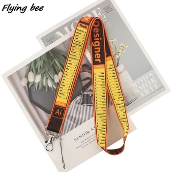 Flyingbee дизайнер Ai творчески значка ID въжета мобилен телефон въже ключ ремък врат ремъци работа ремък аксесоари x1657