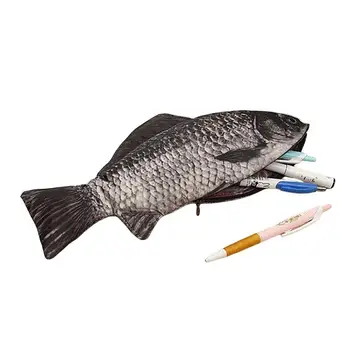 Fish форма молив случай риба писалка чанта риба монета чанта очарователни новост & сладък молив случай за момчета & момичета уникални подаръци идея
