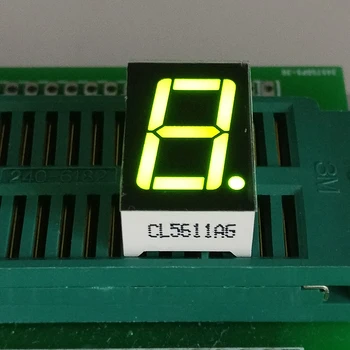 10PCS Нов 1 бит 0.56 инчов цифров тръбен LED дисплей жълт зелен светлина 7 сегмента общ катод / анод