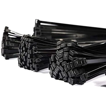 500PCS кабелни връзки черни тежкотоварни цип 2.5