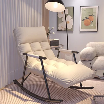 бял балкон Lazyboy стол с регулируема облегалка минималистичен облегалка Nordic Nook дизайн столове хол Silla Елегантни мебели за фоайе