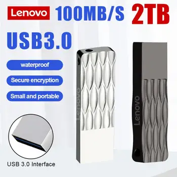 Lenovo 2TB USB метална флаш памет 128GB водоустойчива USB стик високоскоростна флаш карта с памет OTG писалка диск Безплатна доставка ПОДАРЪК
