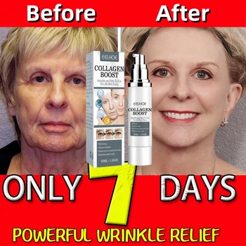 Instant Wrinkles Remover Collagen Boost Серум за лице Anti-Aging Dark Spot Cream Fade Fine Lines Whitening Moisturizing Skin Care