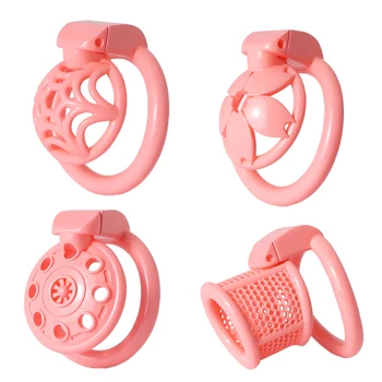 Нов малък пенис заключване розов микро целомъдрие клетка 3D печат мъжки целомъдрие устройство петел клетка bdsm секс играчки за мъже еротични робство магазин