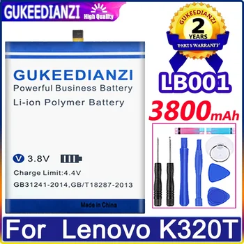 GUKEEDIANZI LB001 3800mAh За Lenovo батерия за Lenovo K320T мобилен телефон Batterij + безплатни инструменти