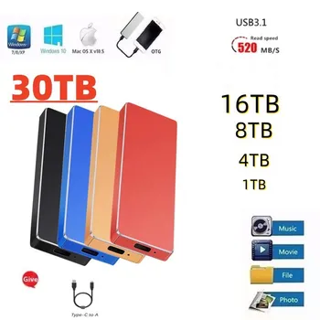 Portable високоскоростен SSD2TB USB3.1 твърдотелен диск тип-cInterface, голям капацитет мобилен твърд диск, множество цветове Availablc